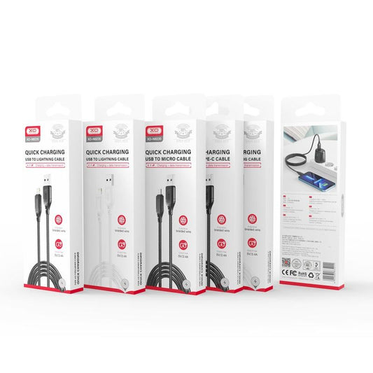 Cable de Datos y Carga USB-A - microUSB XO Design NB235, 18W, 1m, Negro