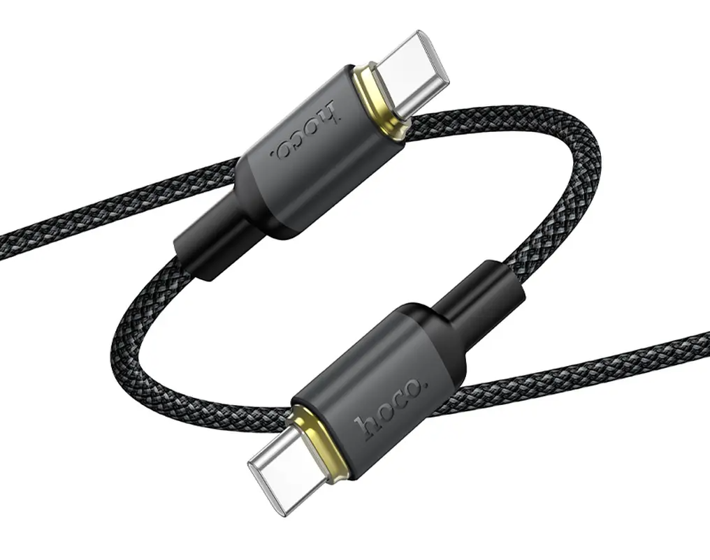 Cable de Datos y Carga USB-C - USB-C HOCO X128 Benefit, 60W, 1m, Negro