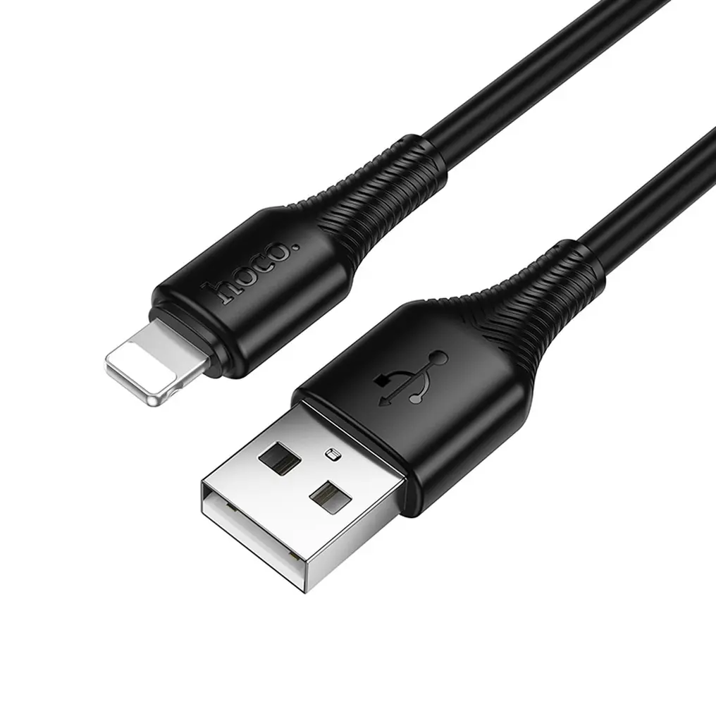 Cable de Datos y Carga USB-A - Lightning HOCO X120, 18W, 1m, Negro