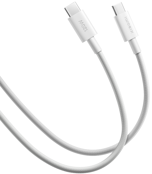 Cable de Datos y Carga USB-C - USB-C Xiaomi, 120W, 2m, Blanco BHR087AGL