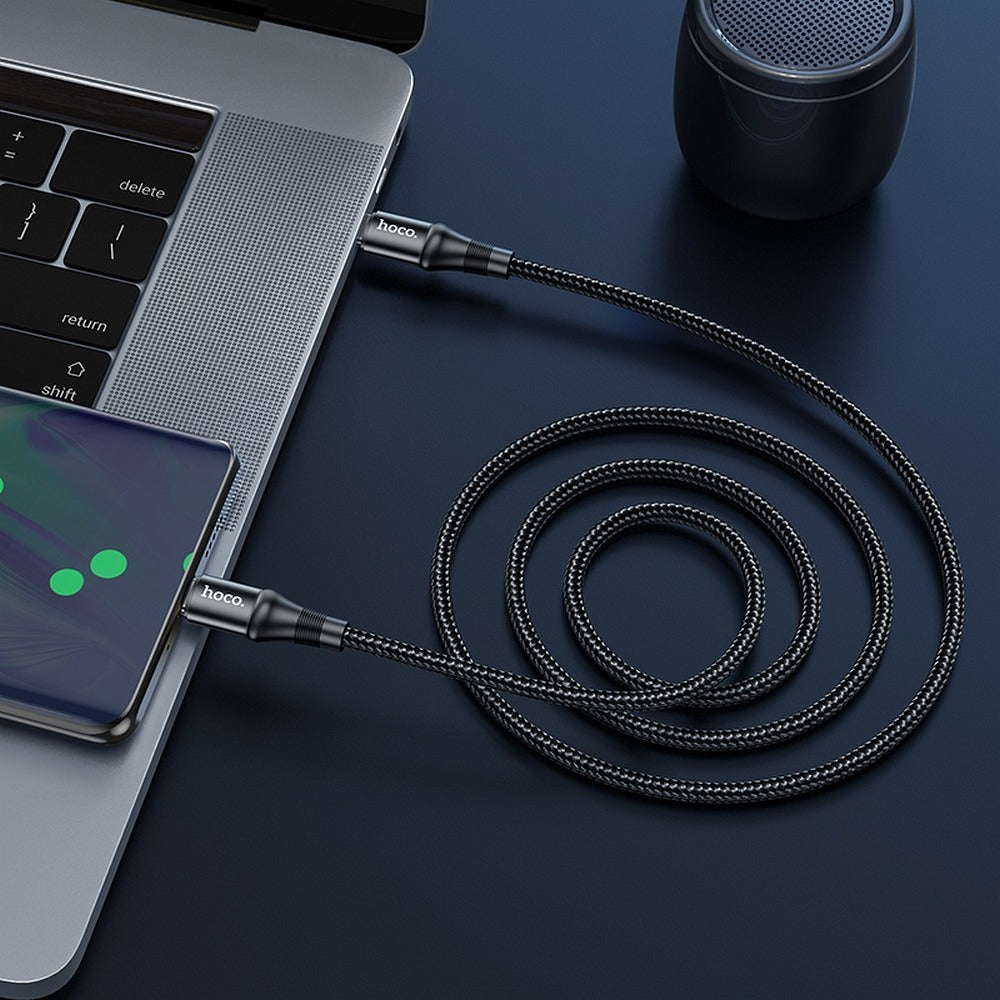 Cable de Datos y Carga USB-C - USB-C HOCO X50, 100W, 1m, Negro