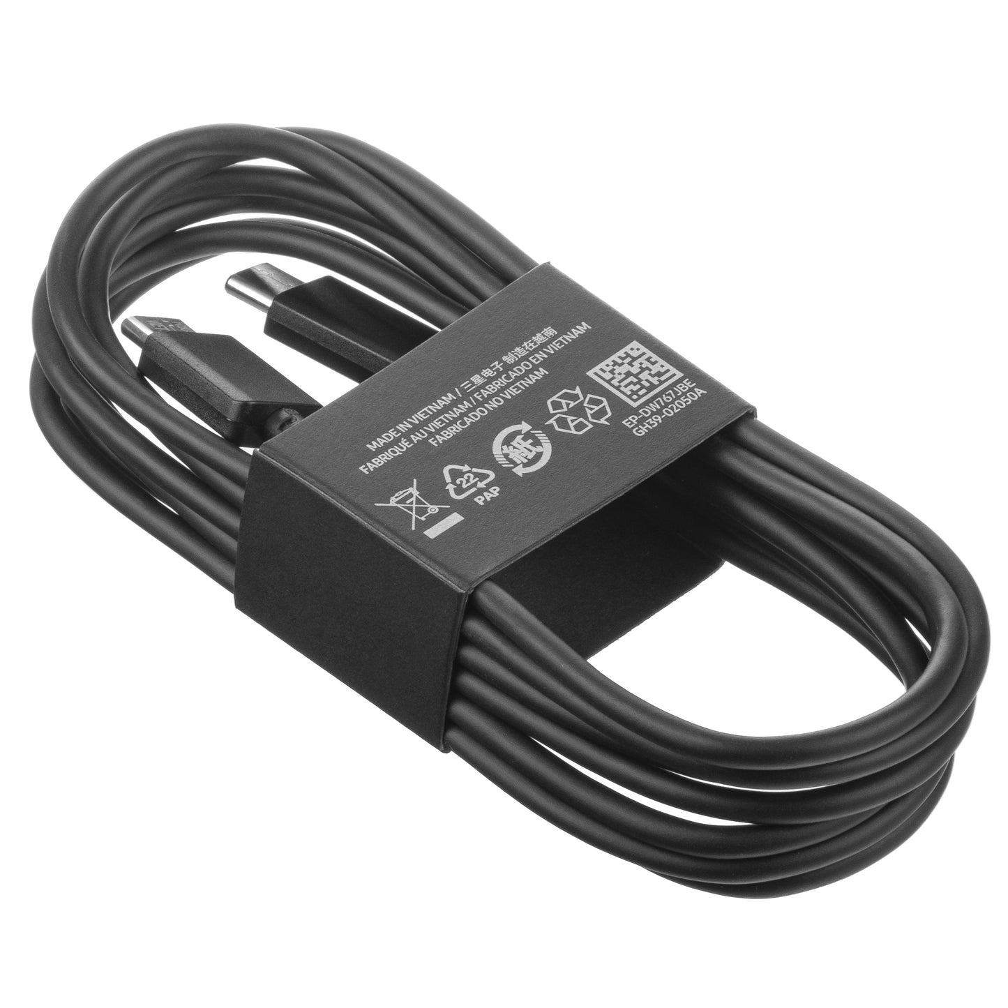 Cable de Datos y Carga USB-C - USB-C Samsung EP-DW767JBE, 25W, 1.8m, Negro GP-TOU021RFCBW