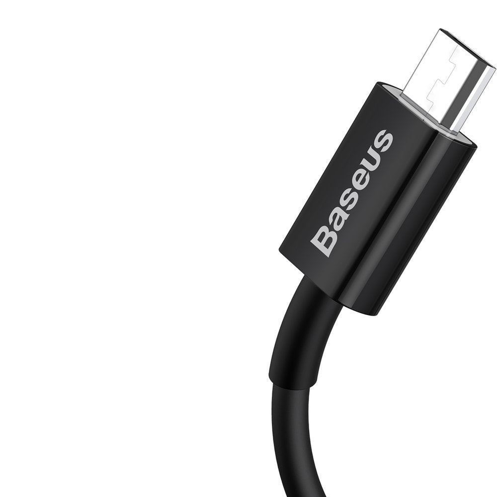 Cable de Datos y Carga USB-A - microUSB Baseus Superior Series, 18W, 2m, Negro CAMYS-A01