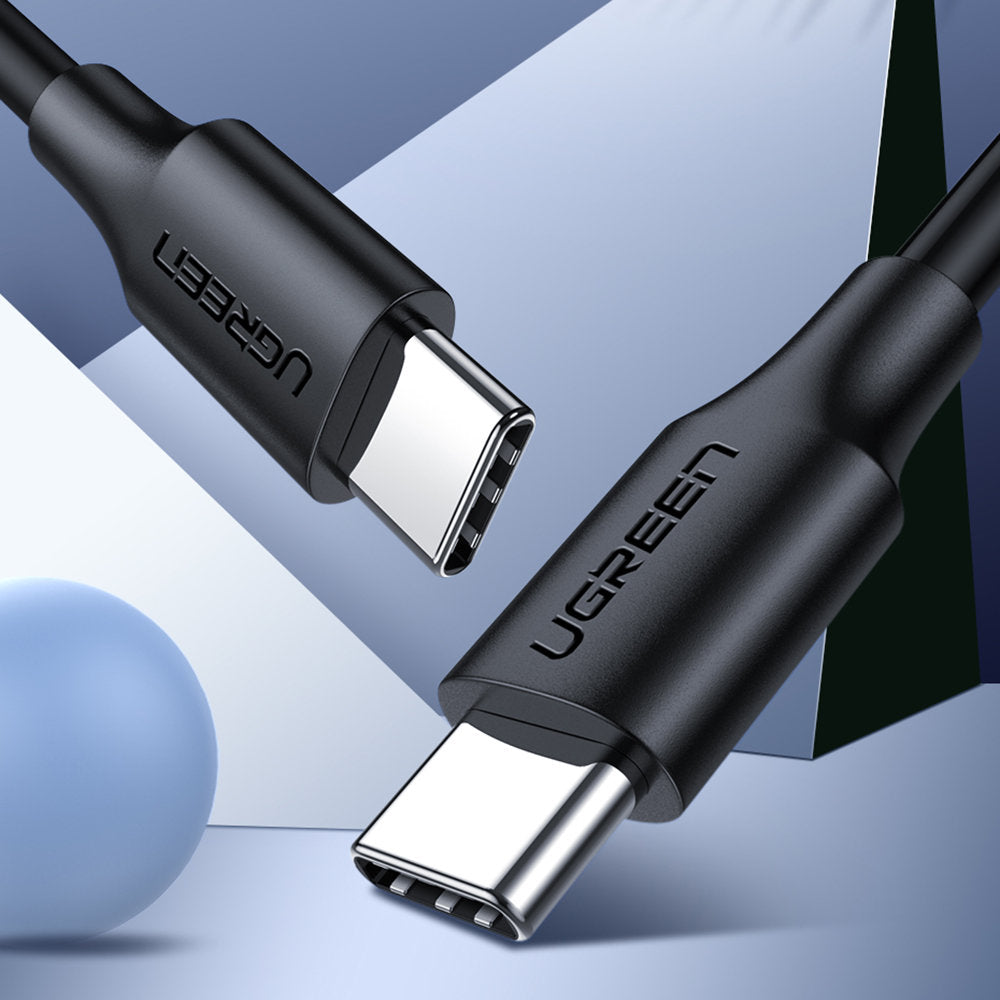 Cable de carga y datos USB-C - USB-C UGREEN US286, 60W, 2m, Negro