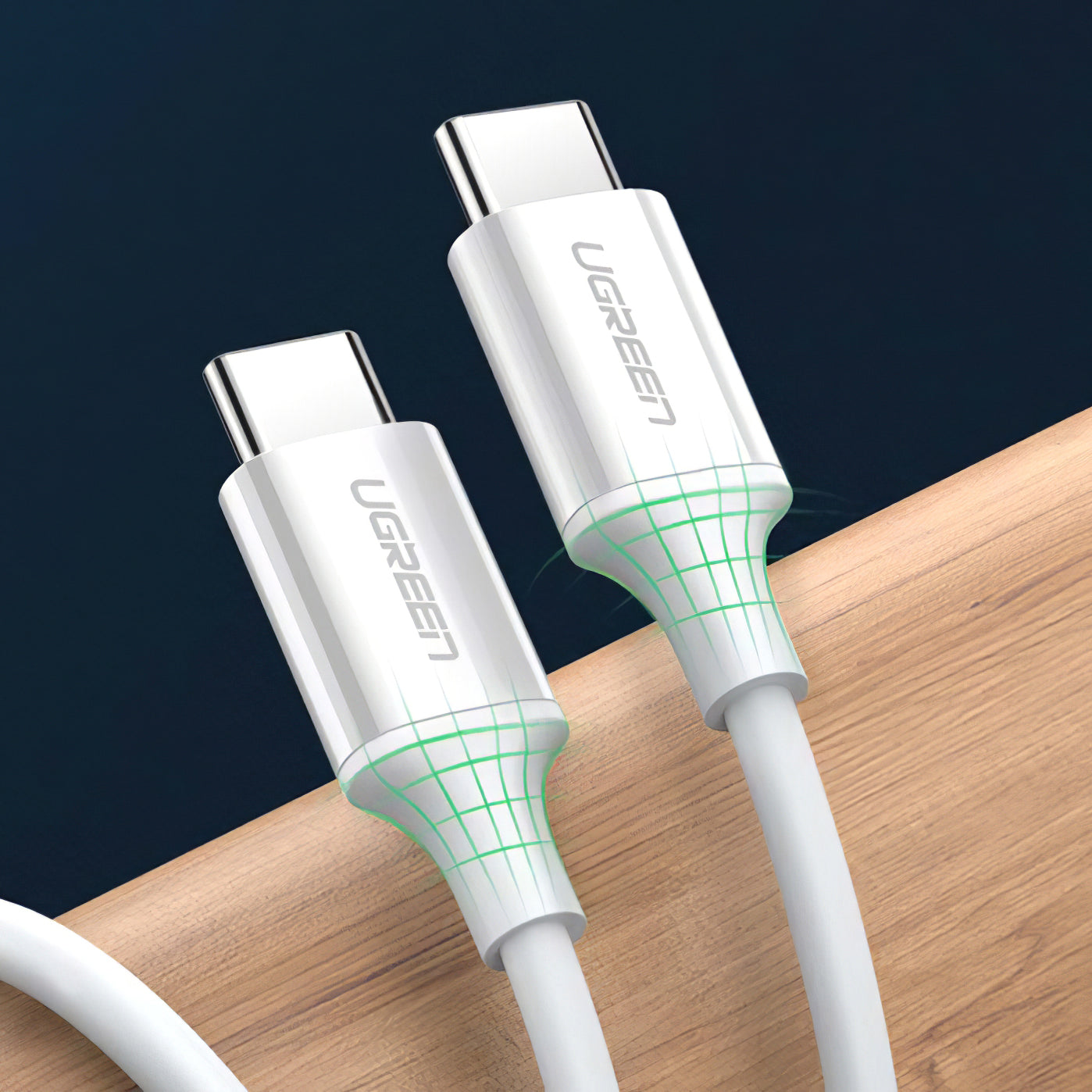 Cable de Datos y Carga USB-C - USB-C UGREEN US264, 60W, 2m, Blanco