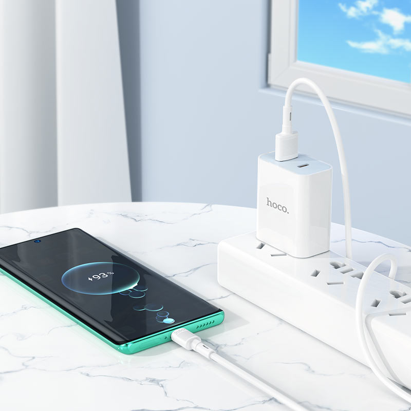 Cable de Datos y Carga USB-A - USB-C HOCO X83 Victory, 20W, 1m, Blanco