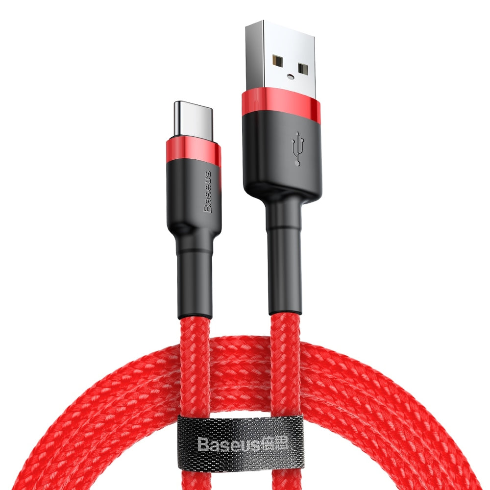 Cable de Datos y Carga USB-A - USB-C Baseus Cafule, 60W, 0.5m, Rojo CATKLF-A09