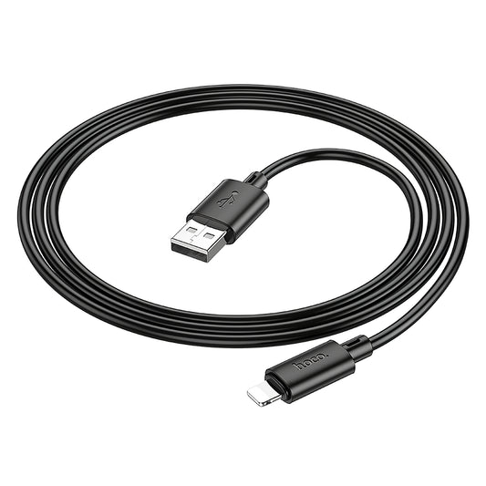 Cable de datos y carga USB-A - Lightning HOCO X88, 18W, 1m, Negro