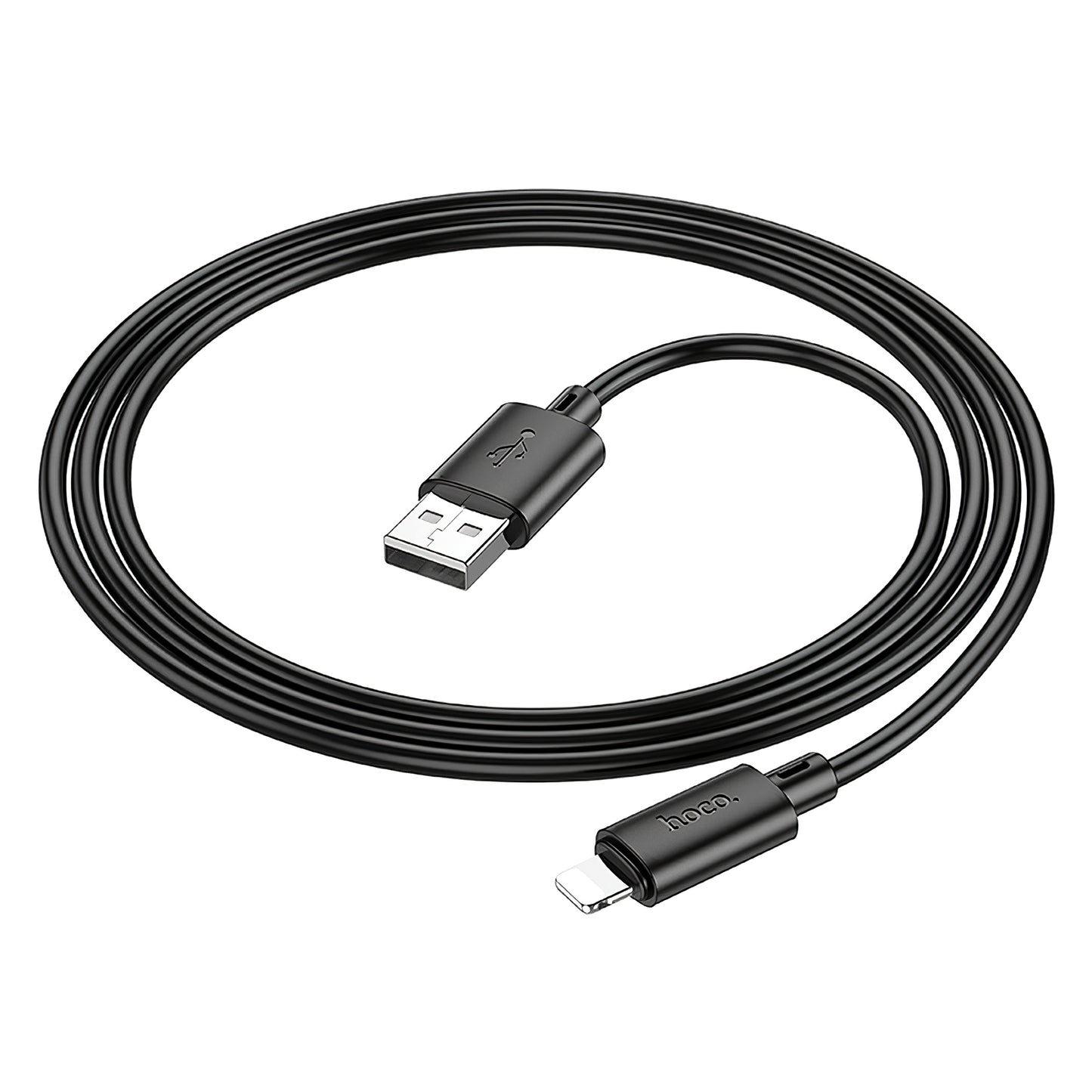 Cable de datos y carga USB-A - Lightning HOCO X88, 18W, 1m, Negro