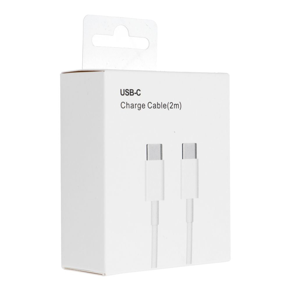 Cable de carga y datos USB-C - USB-C OEM USB-C HD26 Box, 30W, 2m, Blanco