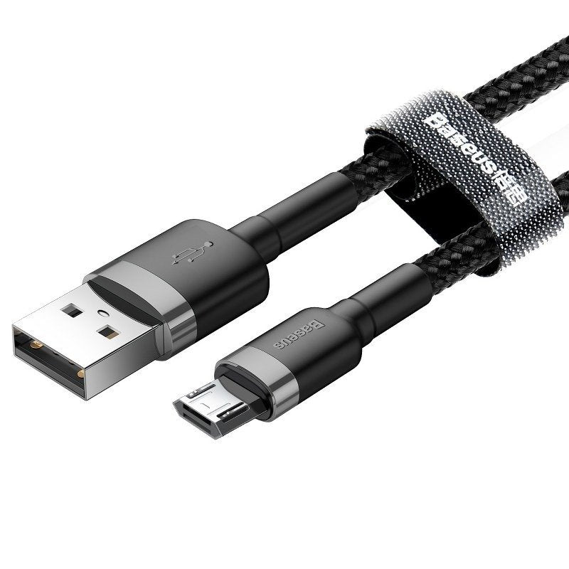Cable de Datos y Carga USB-A - microUSB Baseus Cafule, 18W, 0.5m, Gris CAMKLF-AG1