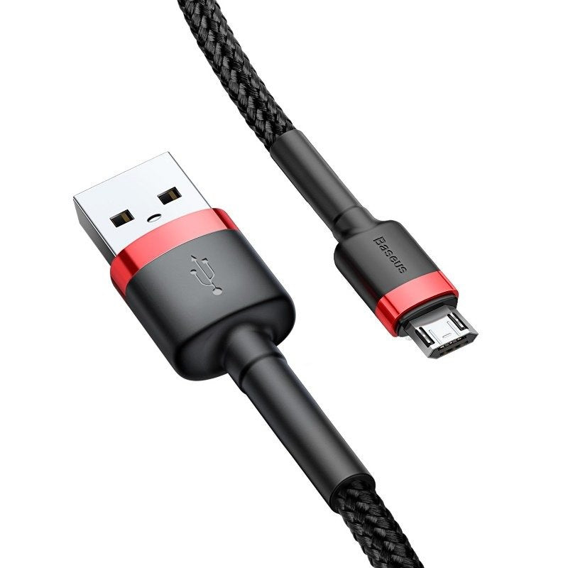 Cable de datos y carga USB-A - microUSB Baseus Cafule, 18W, 3m, Rojo CAMKLF-H91