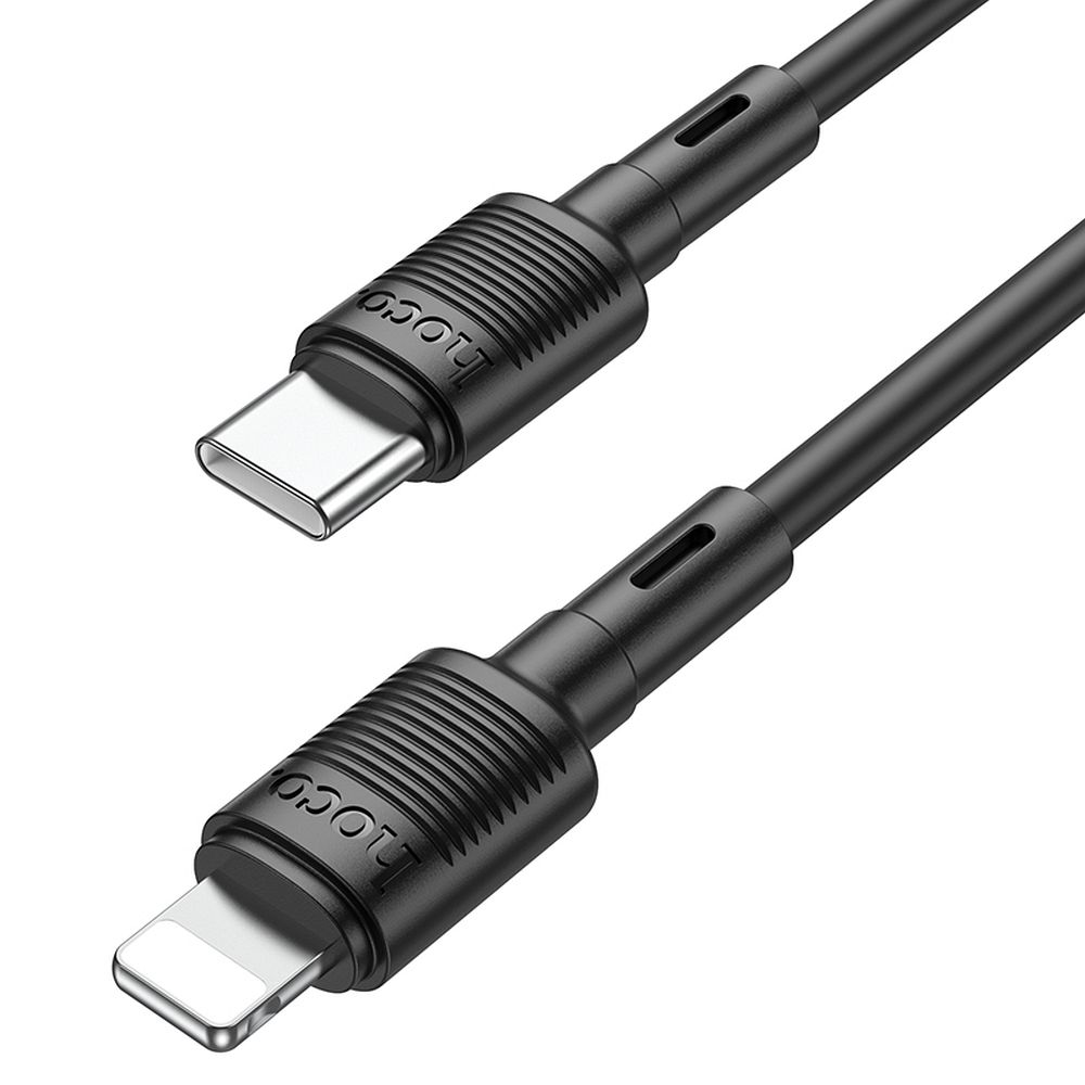 HOCO X83 Victory Cable de carga y datos USB-C - Lightning, 20 W, 1 m, negro