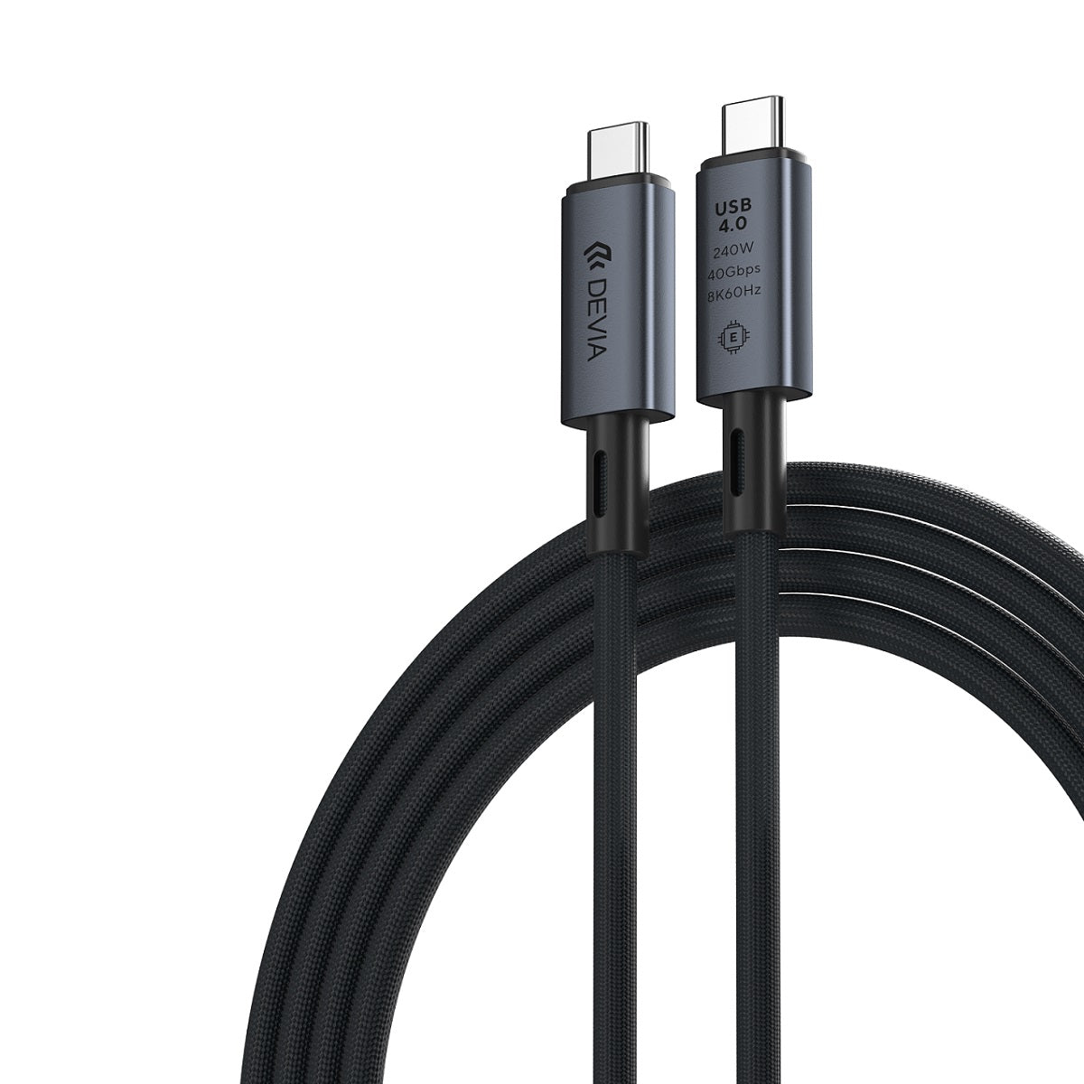 Cable de Datos y Carga USB-C - USB-C DEVIA EC641, 240W, 1m, Negro