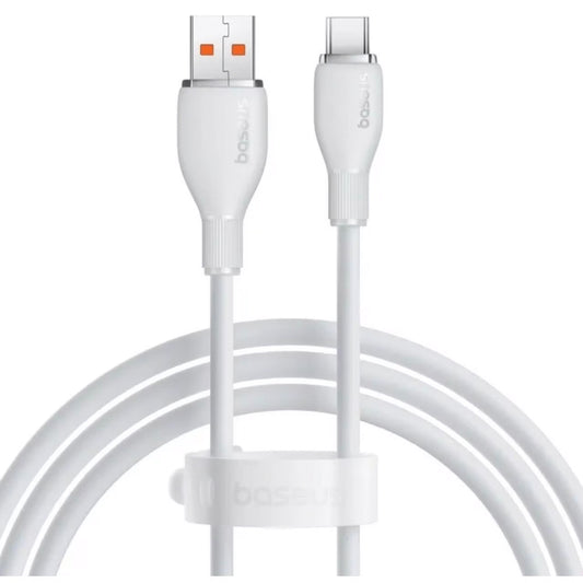 Cable de Datos y Carga USB-A a USB-C Baseus Pudding, 100W, 2m, Blanco P10355703221-01