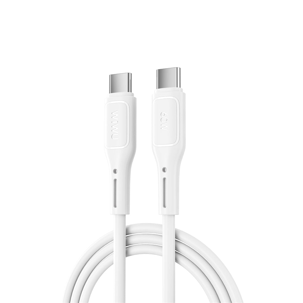 USB-C - Cable de carga y datos USB-C WiWu Wi-C043E Starlink, 60W, 1m, Blanco