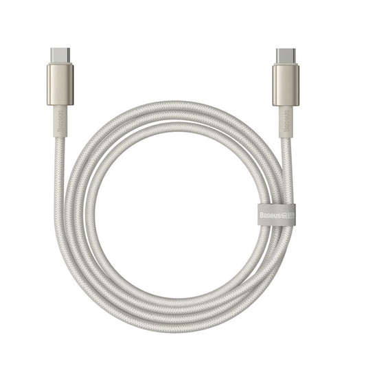 Cable de Datos y Carga USB-C - USB-C Baseus Tungsten Gold, 100W, 2m, Dorado P10319800G21-01