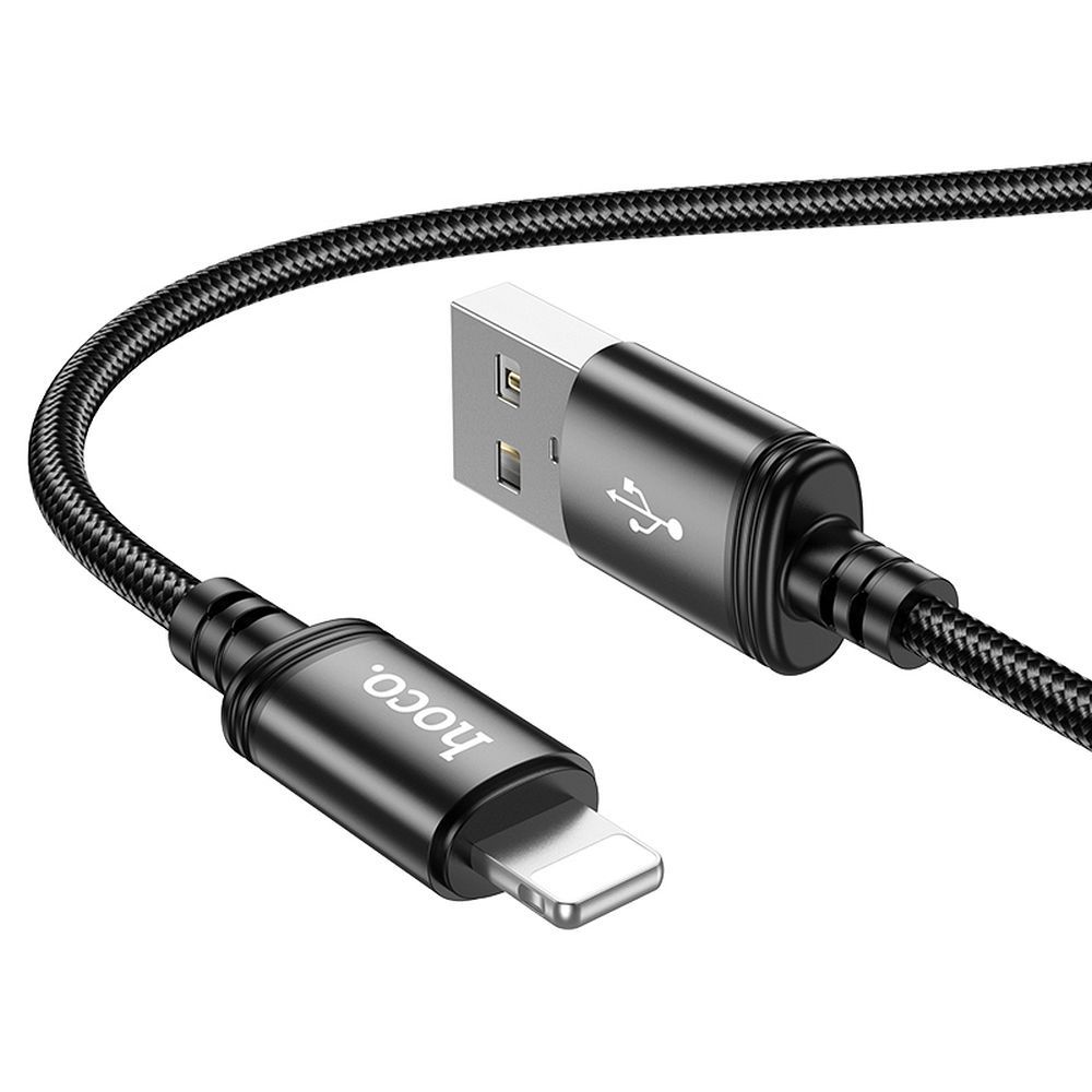 Cable de Datos y Carga USB-A - Lightning HOCO X89, 18W, 2m, Negro