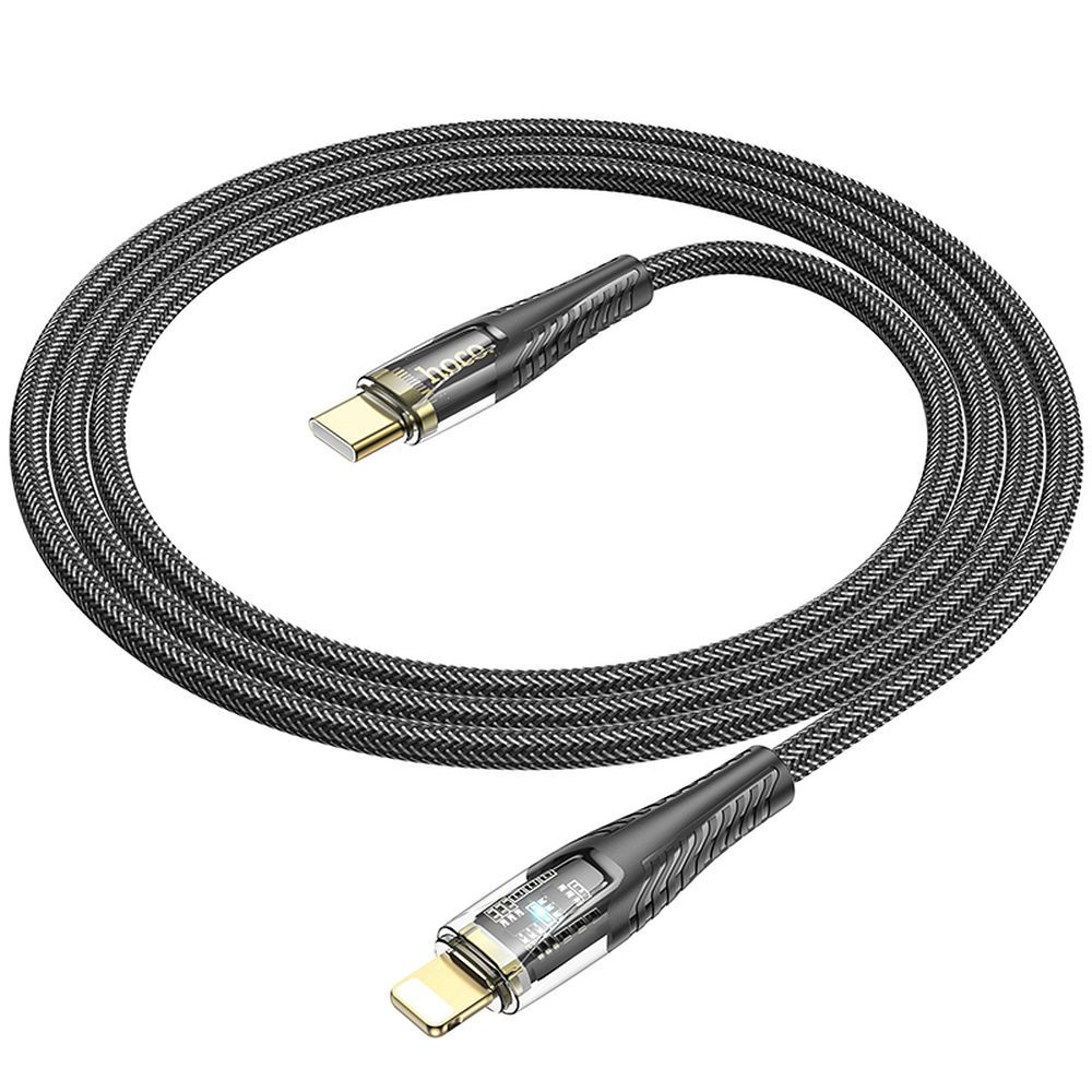 Cable de Datos y Carga USB-C - Lightning HOCO U121, 27W, 1.2m, Negro
