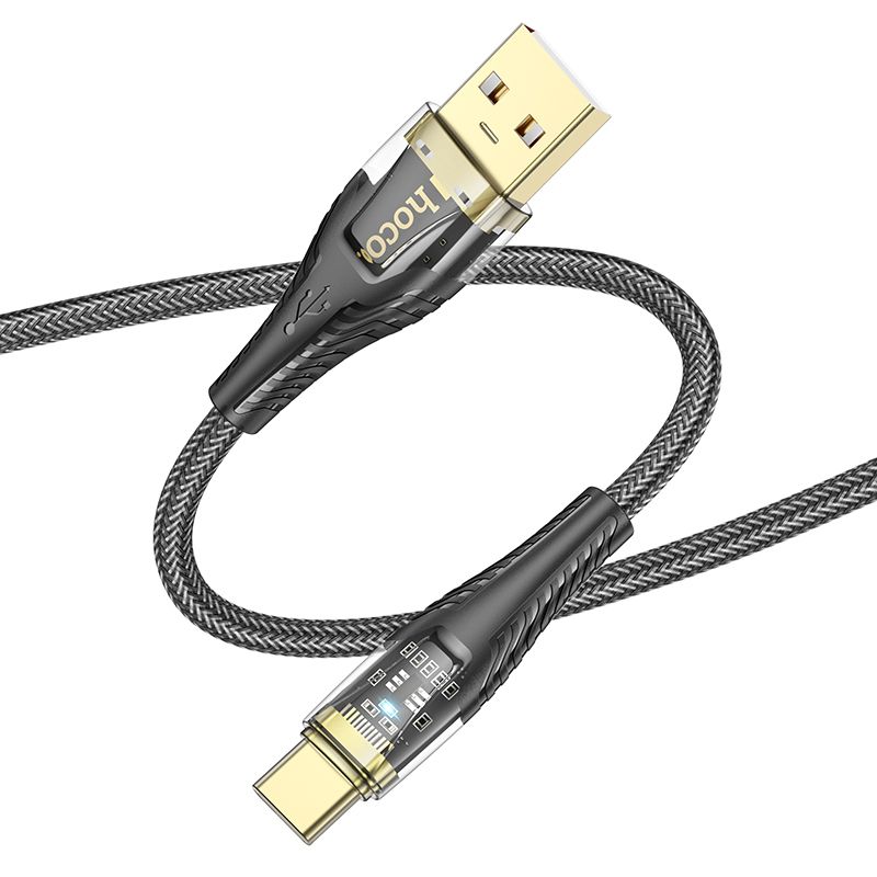 Cable de Datos y Carga USB-A - USB-C HOCO U121, 18W, 1.2m, Negro
