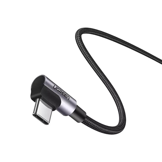 Cable de Datos y Carga USB-C - USB-C UGREEN US335 Angled, 100W, 2m, Negro