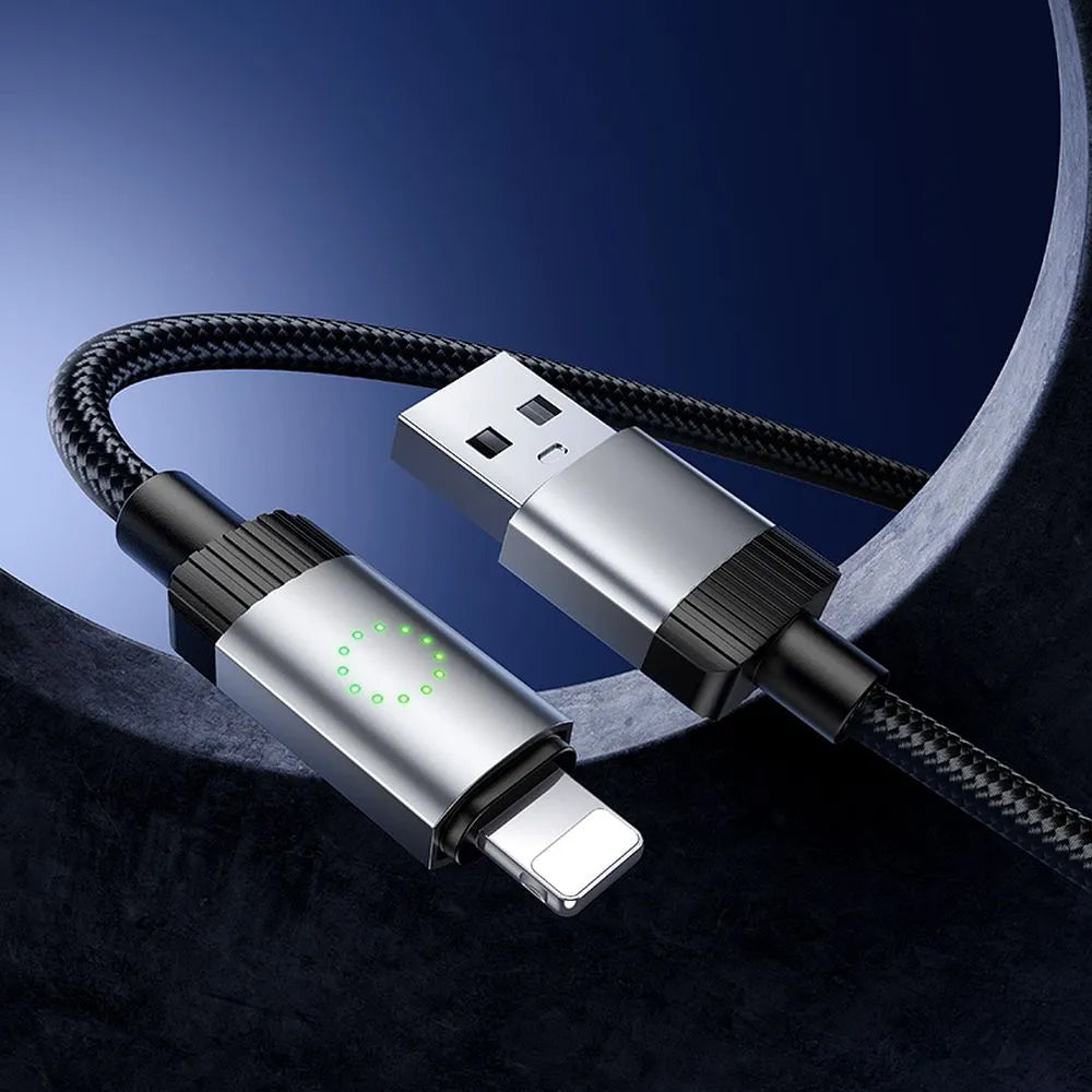 Cable de Datos y Carga USB-A - Lightning HOCO X117, 18W, 1m, Negro