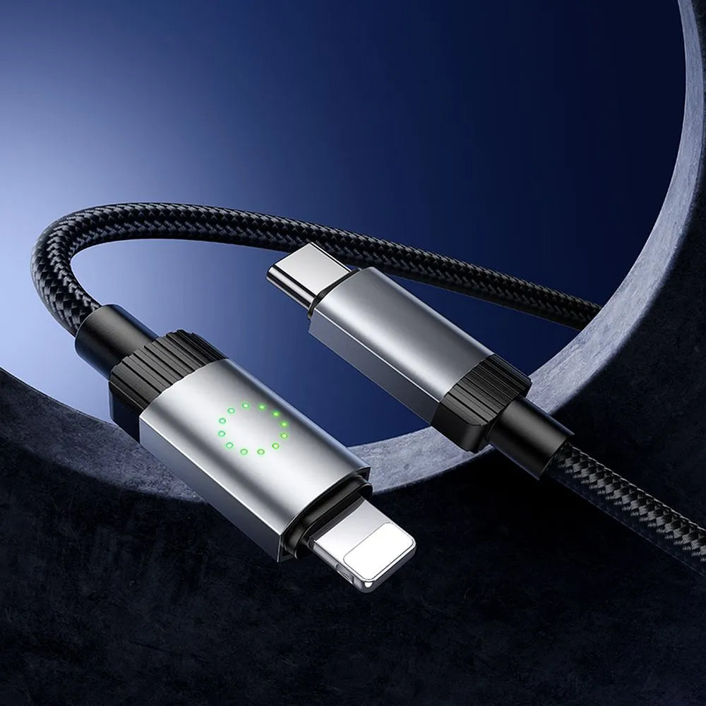 Cable de Datos y Carga USB-C - Lightning HOCO X117, 27W, 1m, Negro