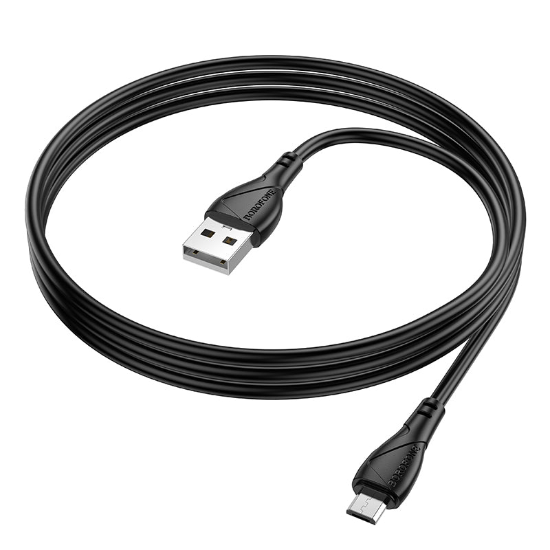 Cable de Datos y Carga USB-A - microUSB Borofone BX121 Energy, 18W, 1m, Negro