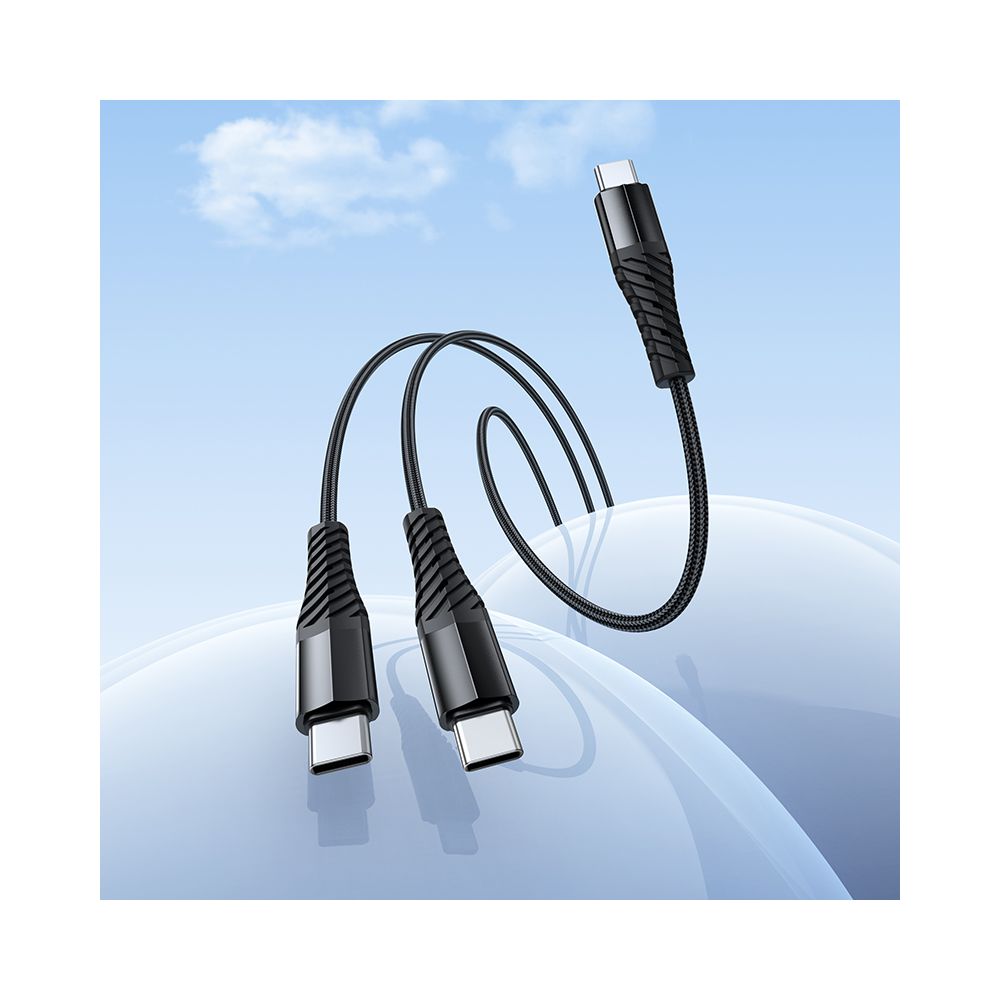 Cable de Carga USB-C - 2 x USB-C HOCO X123, 10W, 1m, Negro