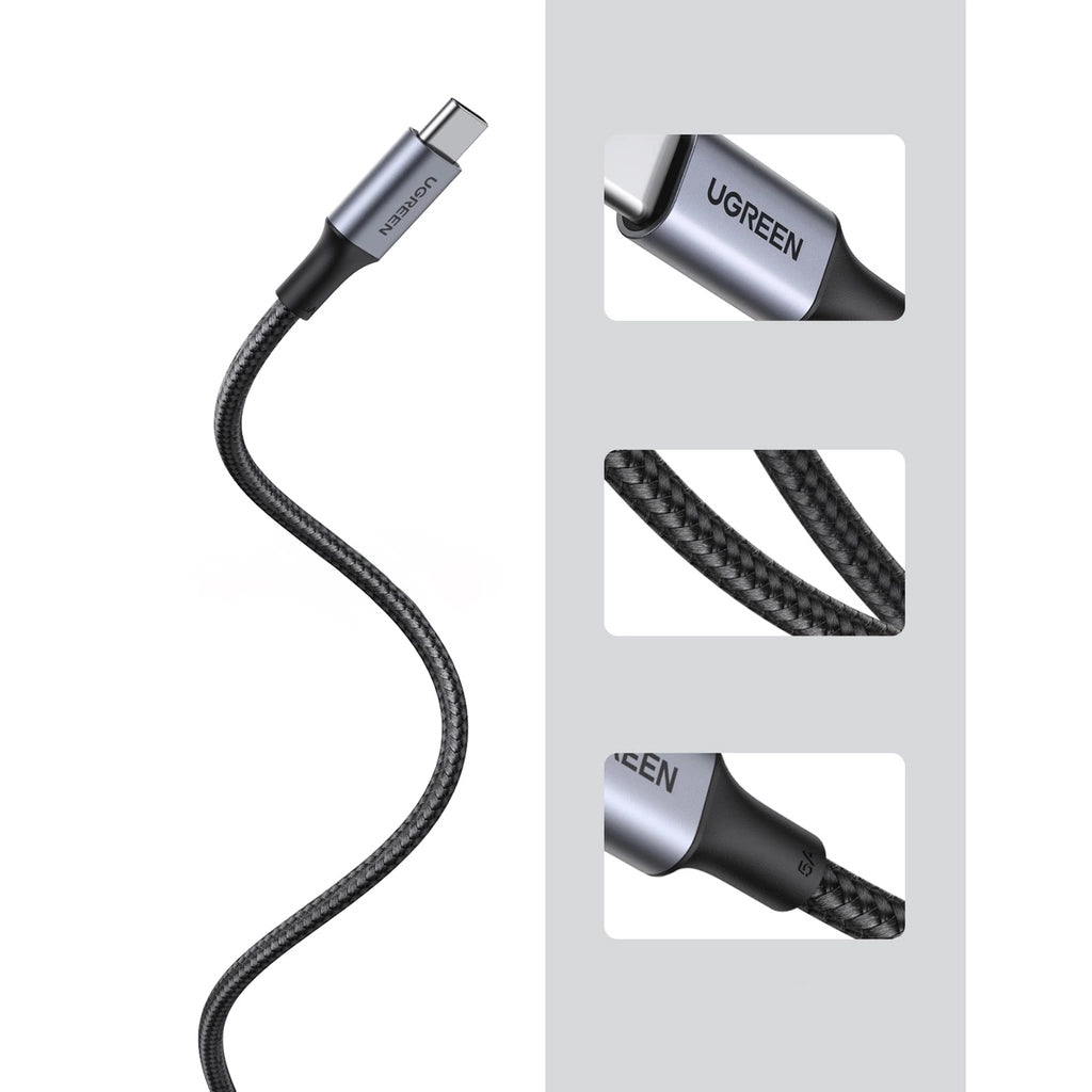Cable de Datos y Carga USB-C - USB-C UGREEN US316, 100W, 0.5m, Gris