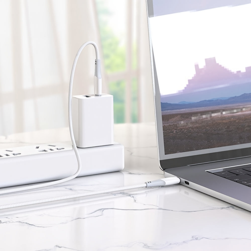 Cable de Datos y Carga USB-C - USB-C HOCO X70, 60W, 1m, Blanco