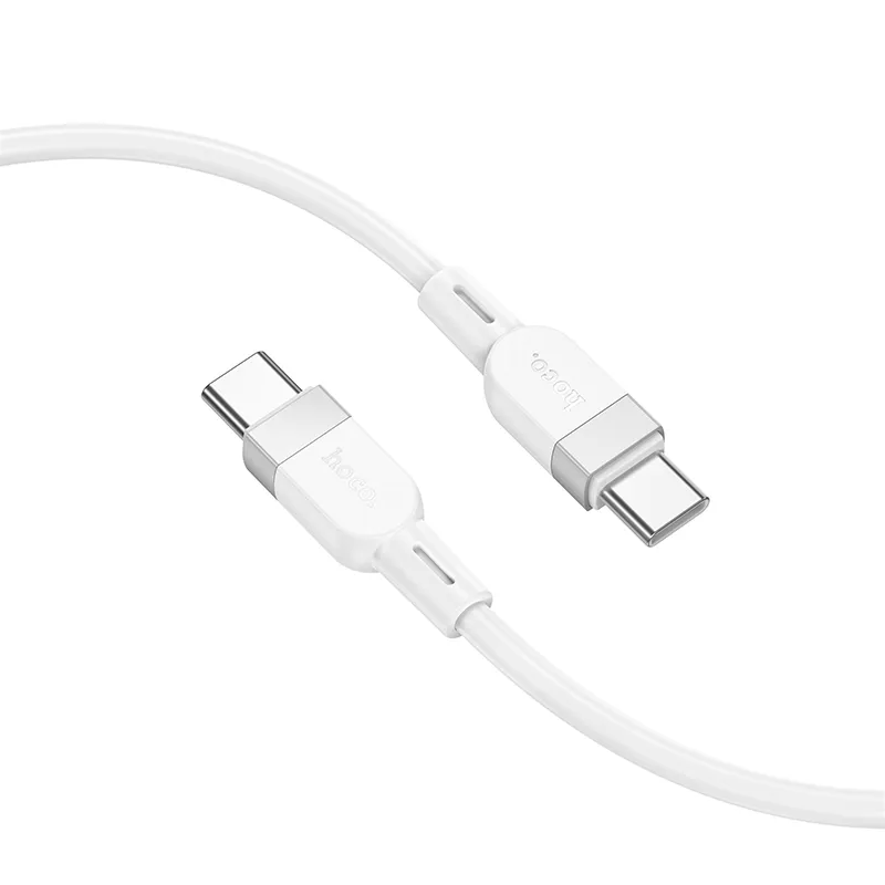 Cable de Datos y Carga USB-C - USB-C HOCO X109, 60W, 1m, Blanco