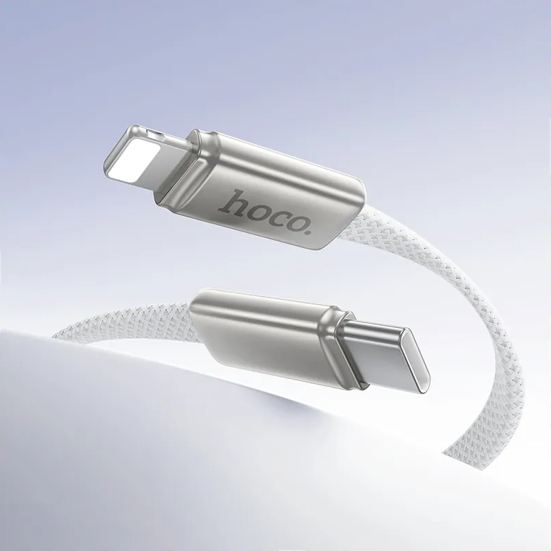 Cable de Datos y Carga USB-C - Lightning HOCO X125, 30W, 1m, Blanco