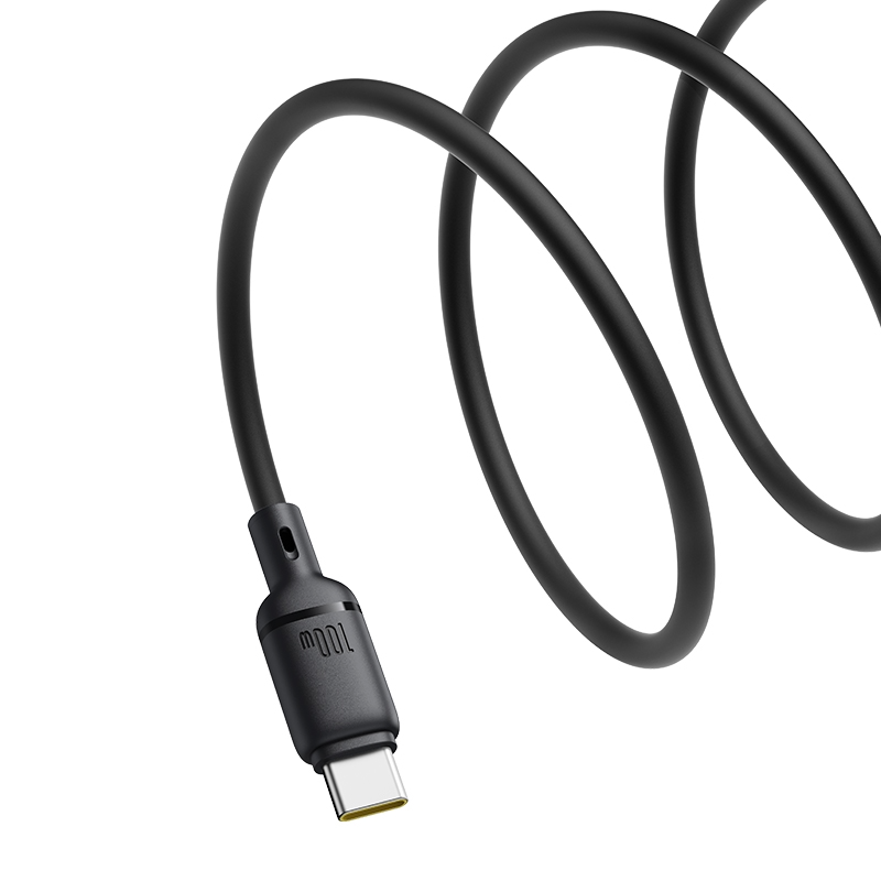 Cable de Datos y Carga USB-A - USB-C Baseus Silky, 100W, 1m, Negro P10377703113-00