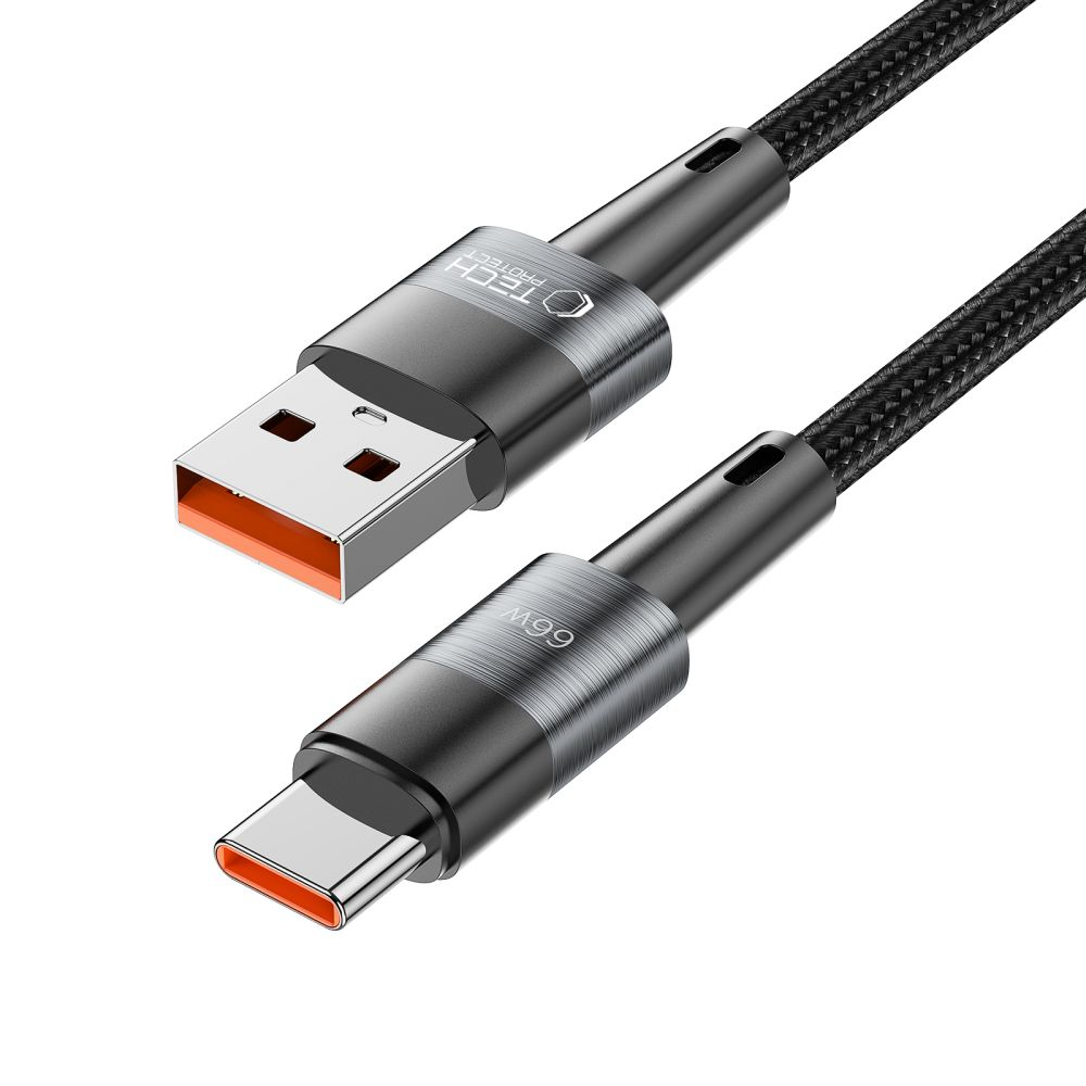 Cable de Datos y Carga USB-A - USB-C Tech-Protect Ultraboost, 66W, 0.5m, Gris