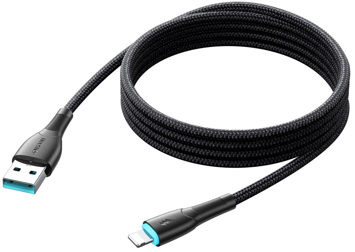 Cable de datos y carga USB-A - Lightning Joyroom SA32-AL3, 18 W, 1 m, negro