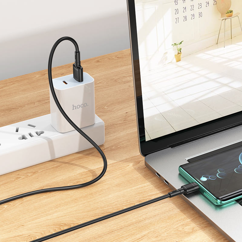 Cable de Datos y Carga USB-A - USB-C HOCO X83 Victory, 20W, 1m, Negro