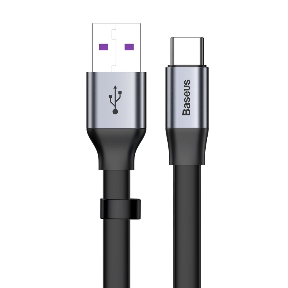 Cable de Datos y Carga USB-A - USB-C Baseus Simple, 40W, 0.23m, Gris CATMBJ-BG1