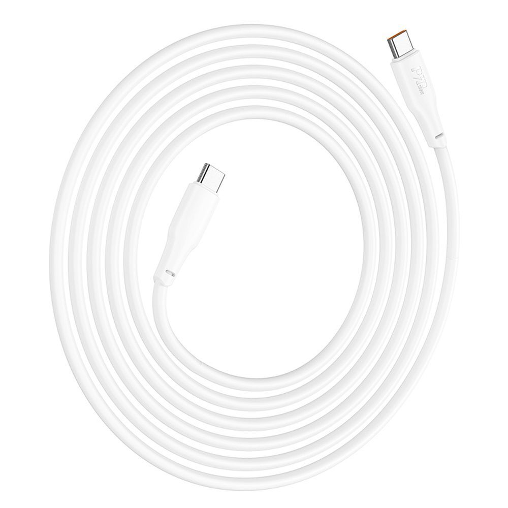 Cable de carga y datos USB-C - USB-C HOCO X93 USB-C, 100W, 2m, Blanco