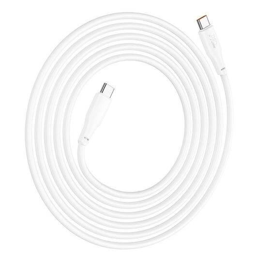 Cable de carga y datos USB-C - USB-C HOCO X93 USB-C, 100W, 2m, Blanco