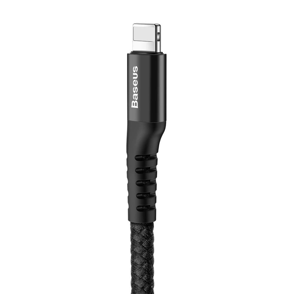 Cable de datos y carga USB-A - Lightning Baseus Fish Eye Spring, 18W, 1m, Negro CALSR-01 CALSR-01