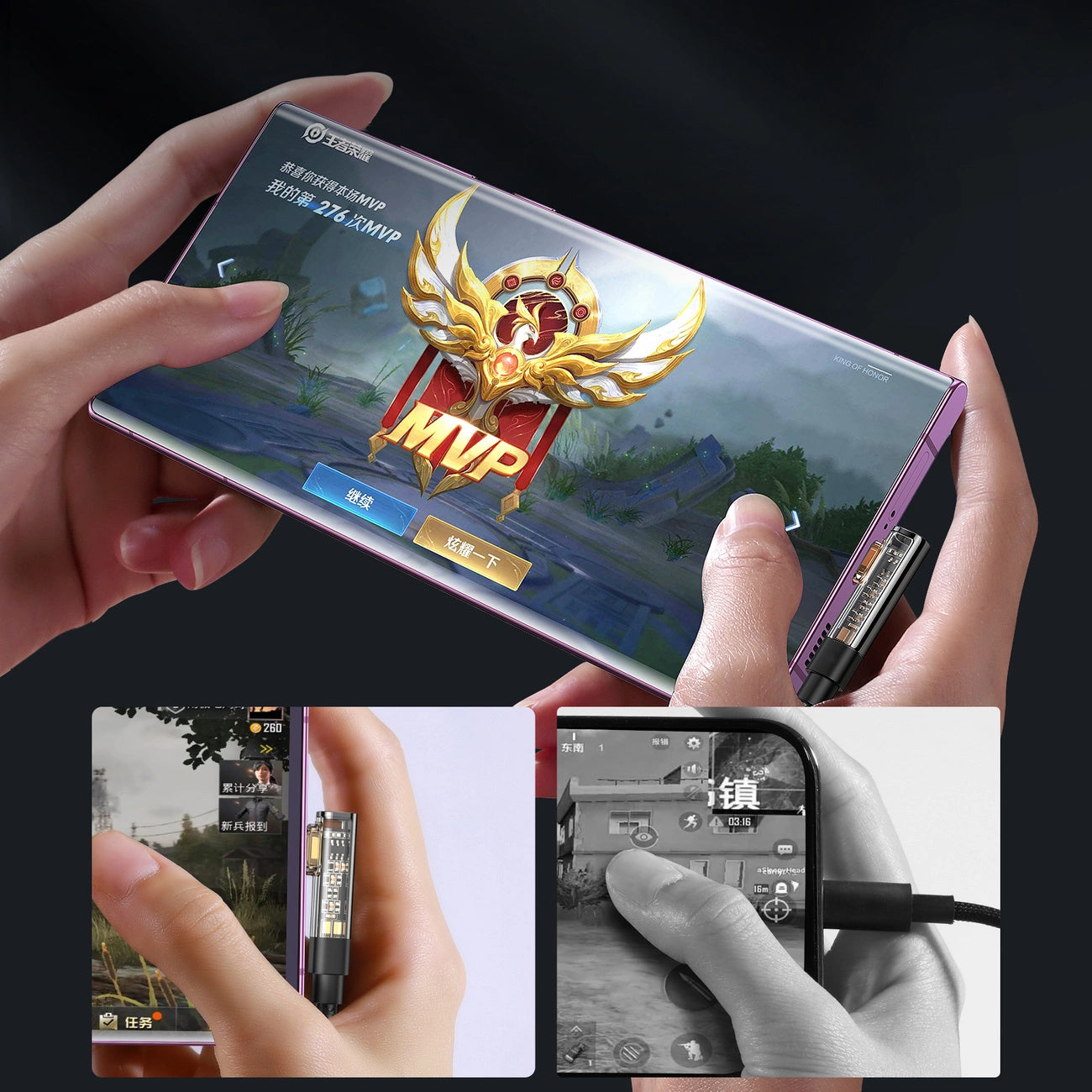 Cable de Datos y Carga USB-C - USB-C Joyroom S-CC100A6 Angled, 100W, 1.2m, Negro