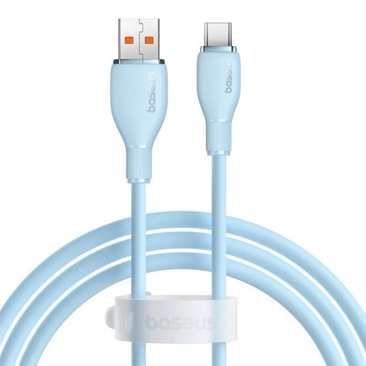 Cable de Datos y Carga USB-A - USB-C Baseus Pudding, 100W, 1.2m, Azul P10355703311-00