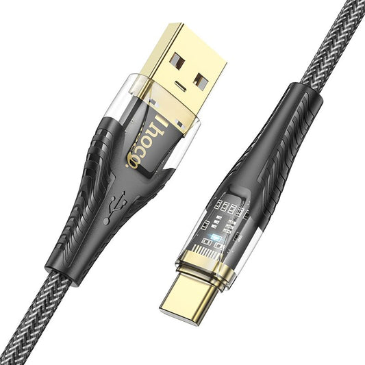 Cable de Datos y Carga USB-A - USB-C HOCO U121, 18W, 1.2m, Negro