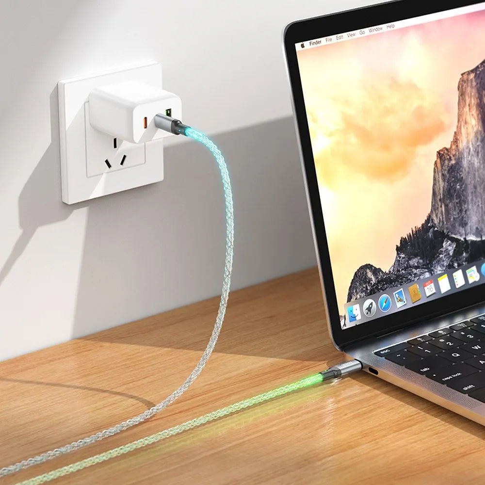 Cable de Datos y Carga USB-C - USB-C HOCO U112, 60W, 1m, Gris