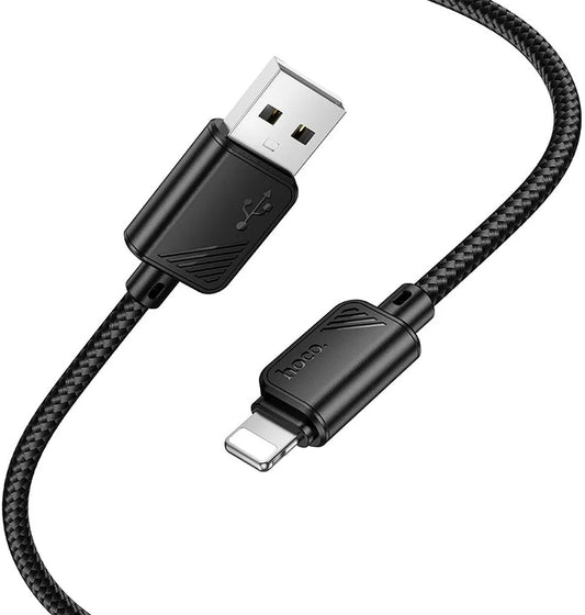 Cable de Datos y Carga USB-A - Lightning HOCO X113, 18W, 1m, Negro