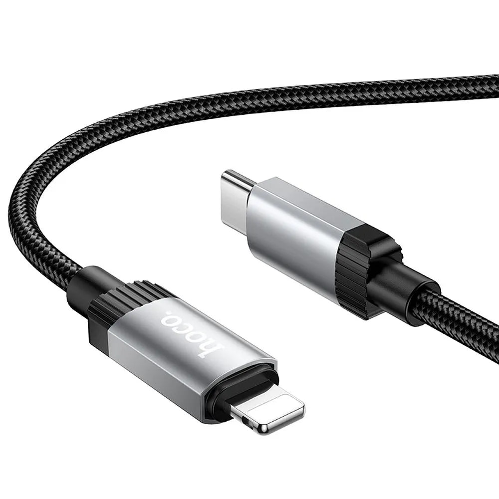 Cable de Datos y Carga USB-C - Lightning HOCO X117, 27W, 1m, Negro