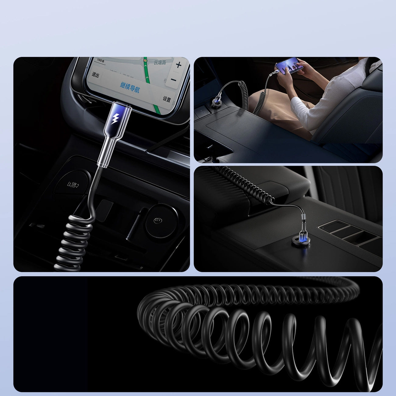 Cable de Datos y Carga USB-A - Lightning Joyroom S-A43 Crystal, 18W, 1.5m, Negro