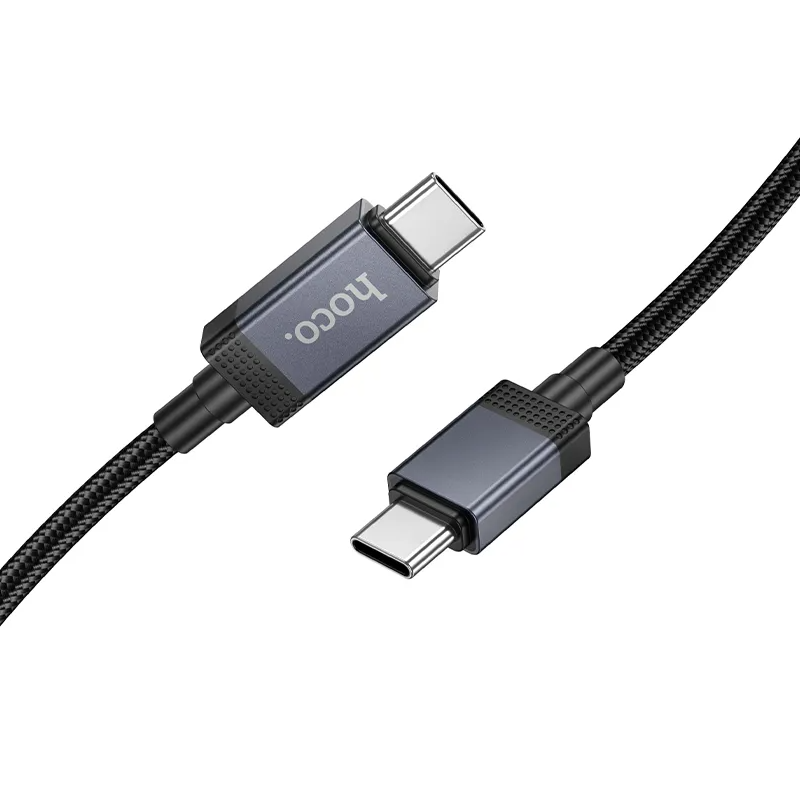 Cable de Datos y Carga USB-C - USB-C HOCO X118 Display, 60W, 1m, Negro