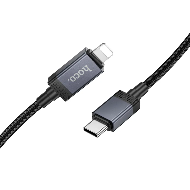 Cable de Datos y Carga USB-C - Lightning HOCO X118 Display, 27W, 1m, Negro